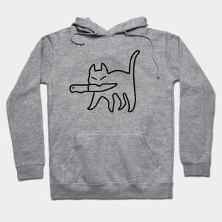 Cat with knife Hoodie
